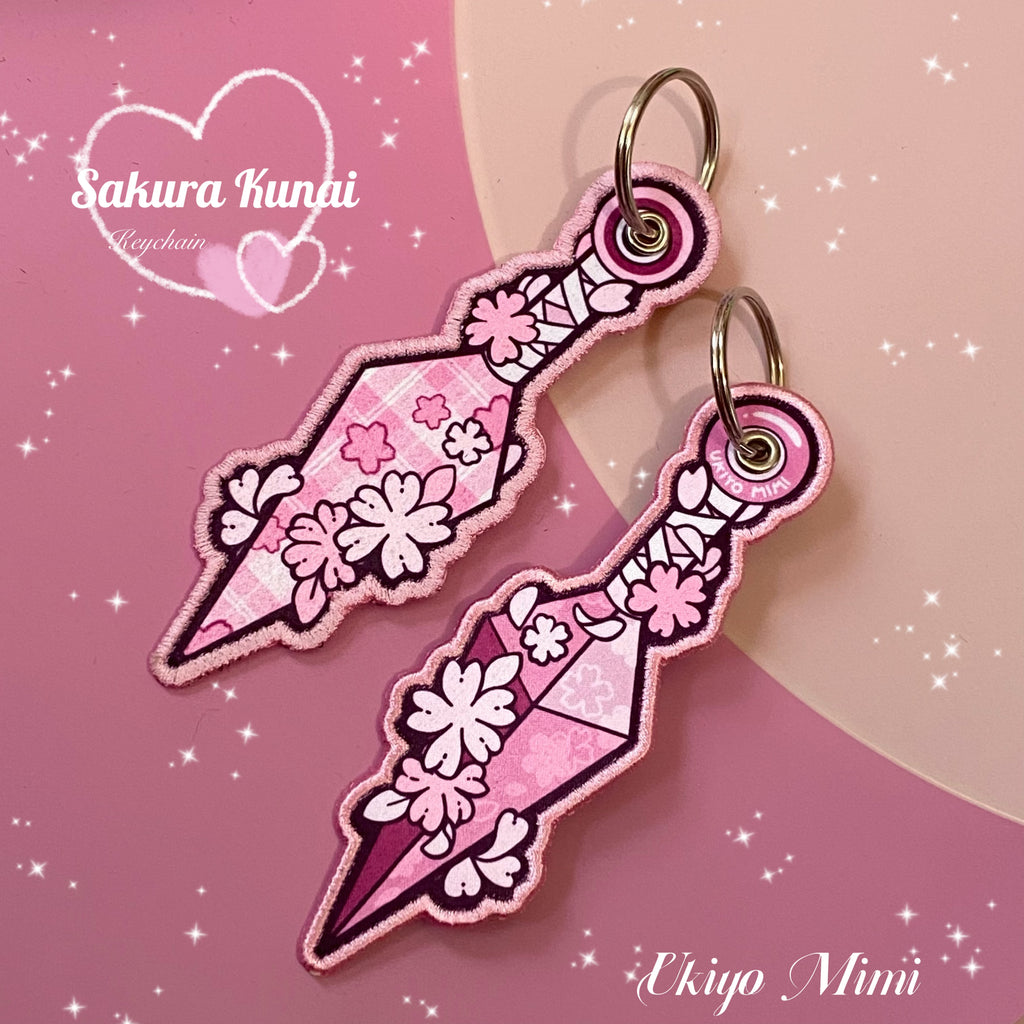 Sakura Kunai Keychain