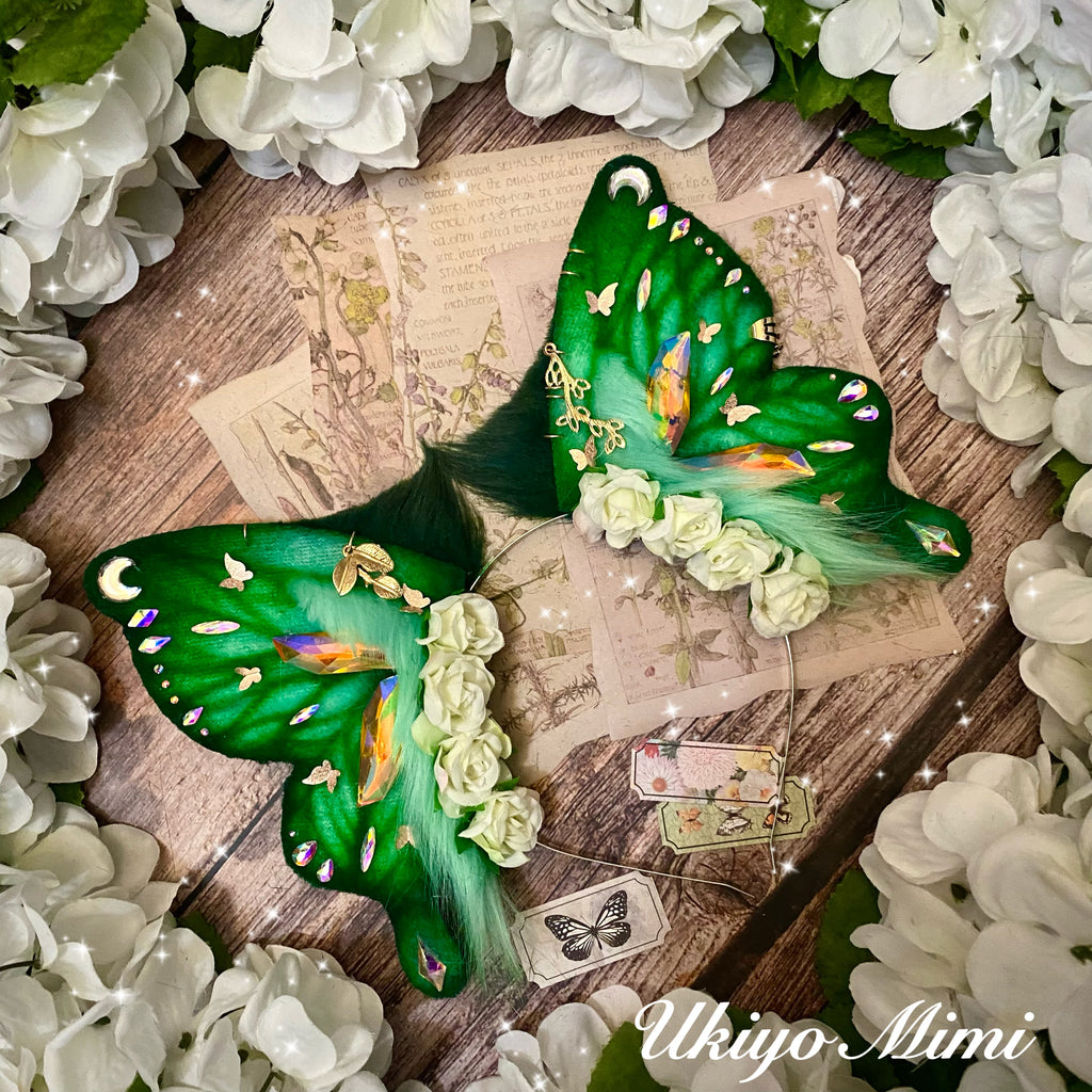 Green Butterfly Ears