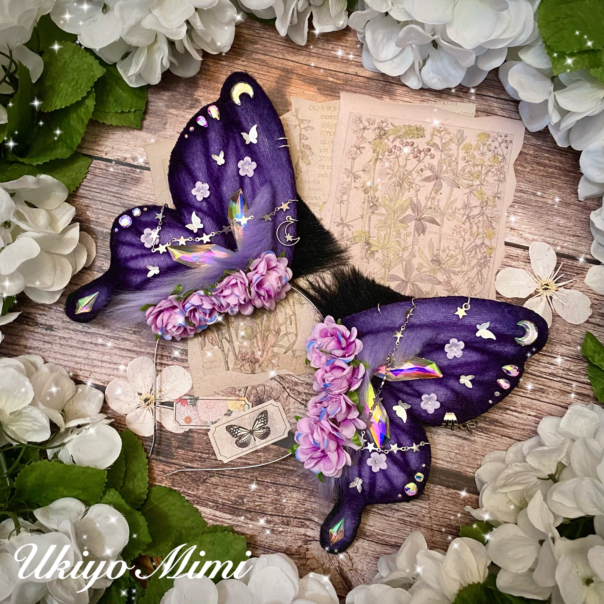 Purple Butterfly Ears