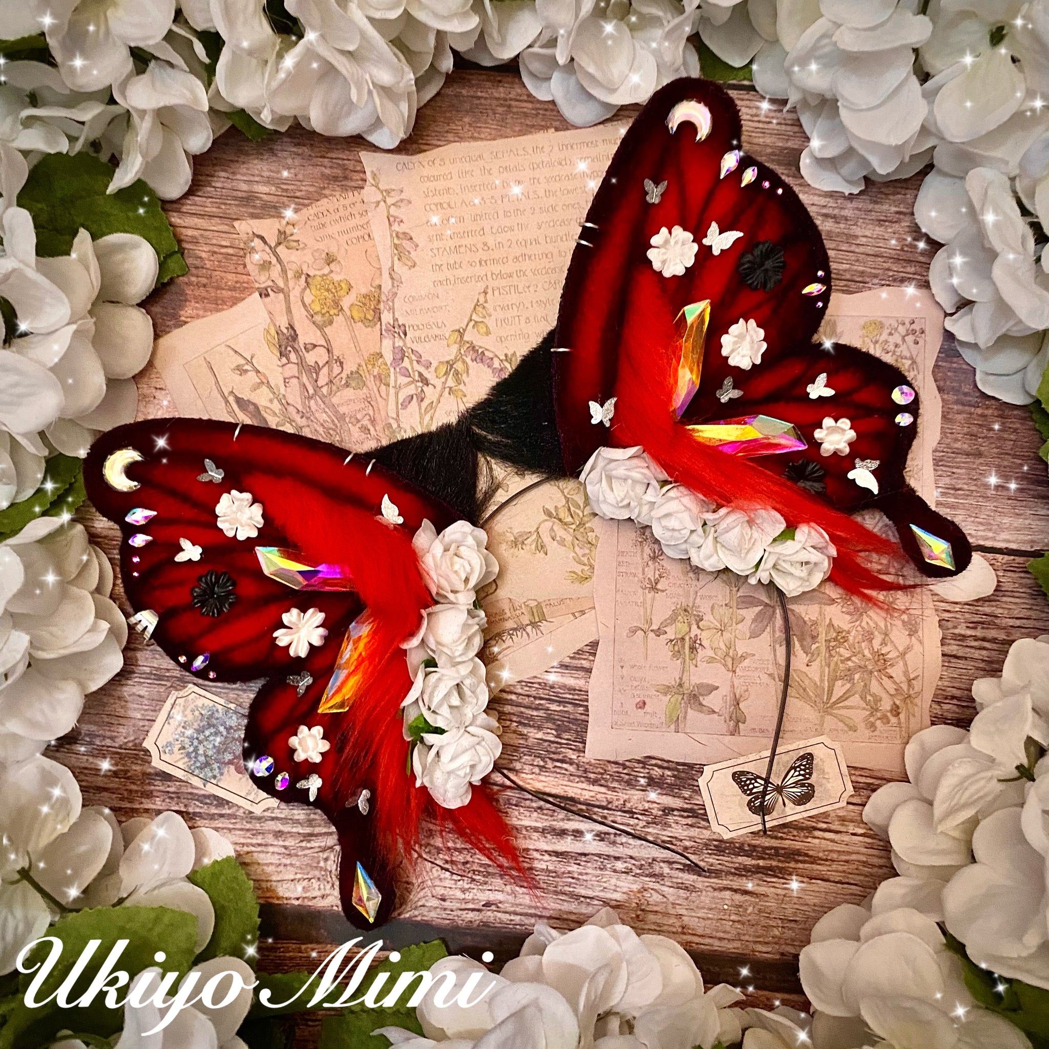 Red Butterfly Ears (set)