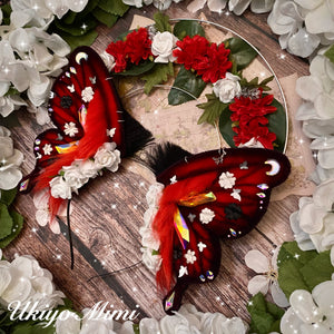 Red Butterfly Ears (set)